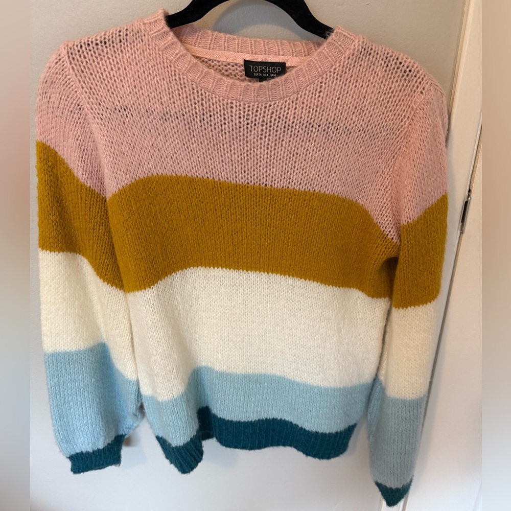 Topshop striped sweater size US 4